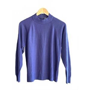 NWT Designer Originals Womens Sweater Large Purple Knit Mock Neck